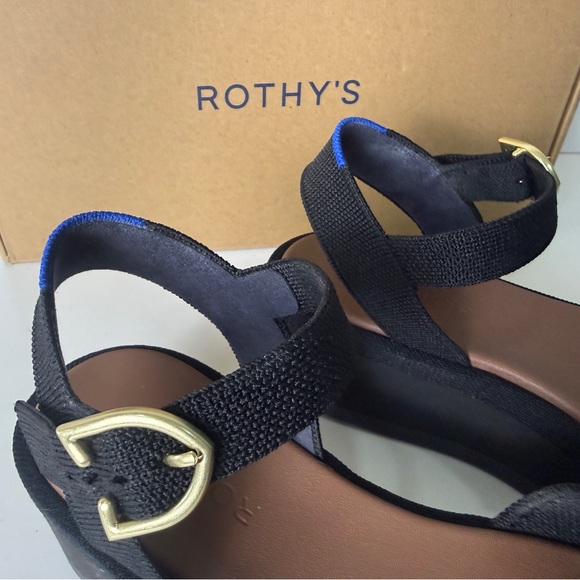 Rothy's The Criss-Cross Lightweight Wedge Sandal Women's Shoe Size US 7.5 EUC - Picture 10 of 11